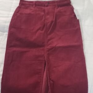 Burgundy Long Skirt